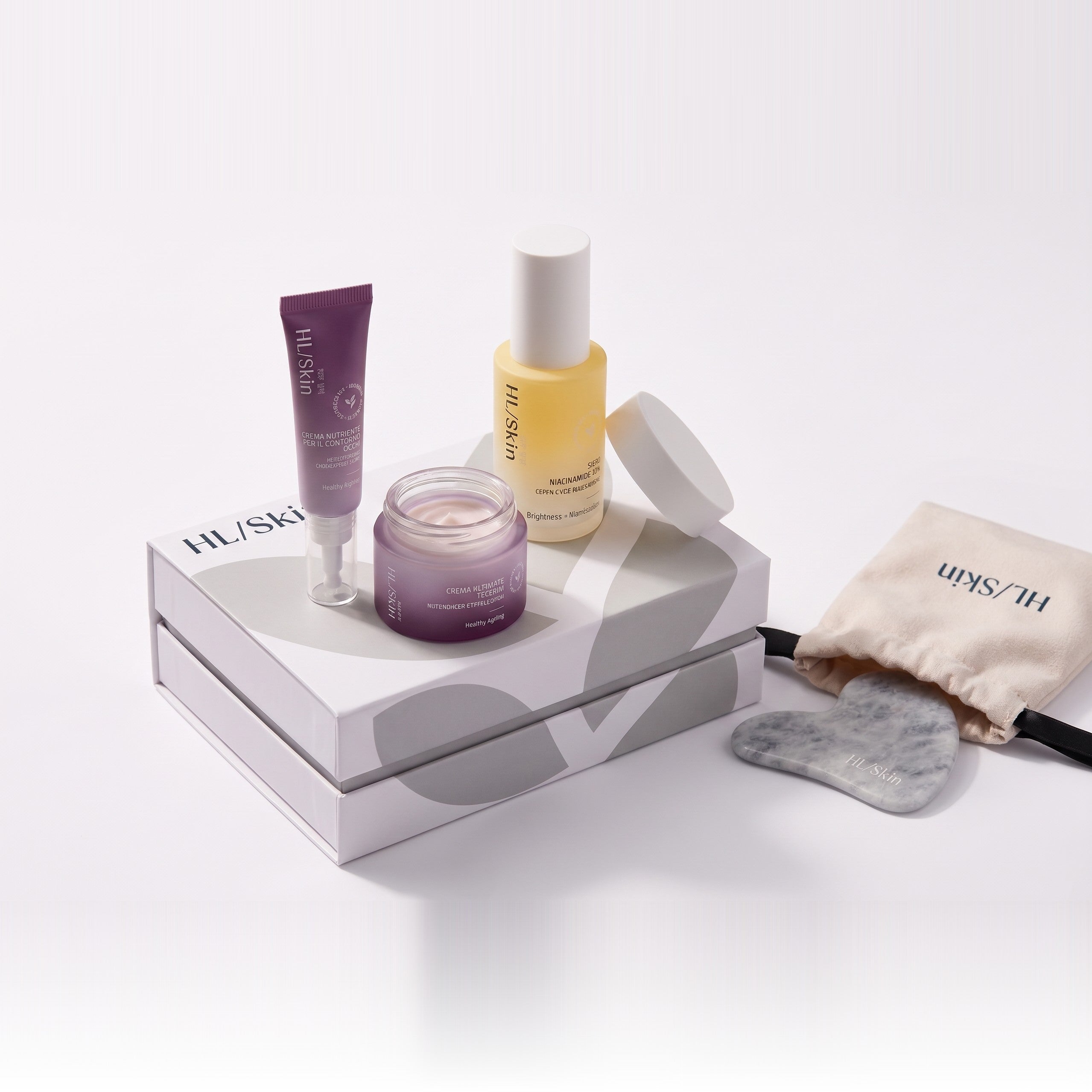 Kit Skincare Niacinamide & Tension + Omaggio Gua Sha in Giada Bianca