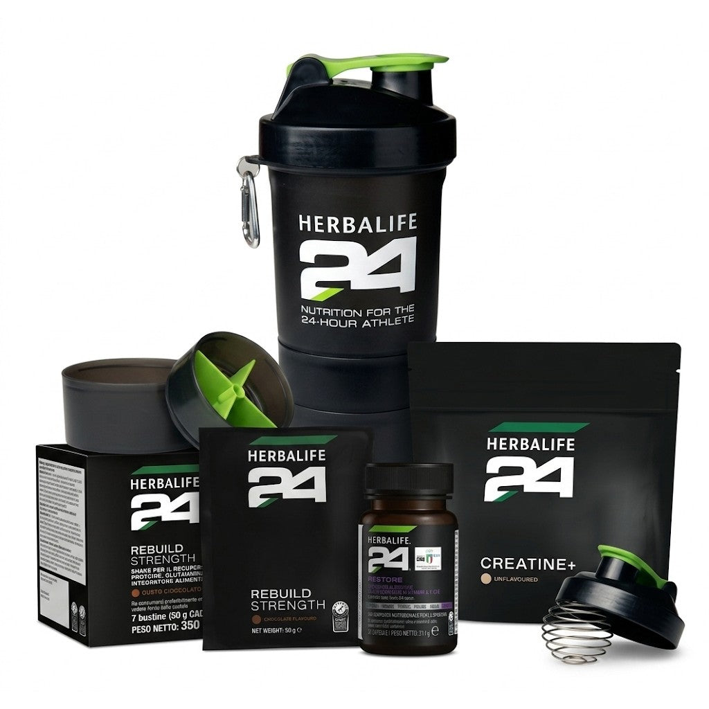 Kit Sport H24 (Rebuild Strength, Creatine, Restore) + Omaggio Smart Shaker H24