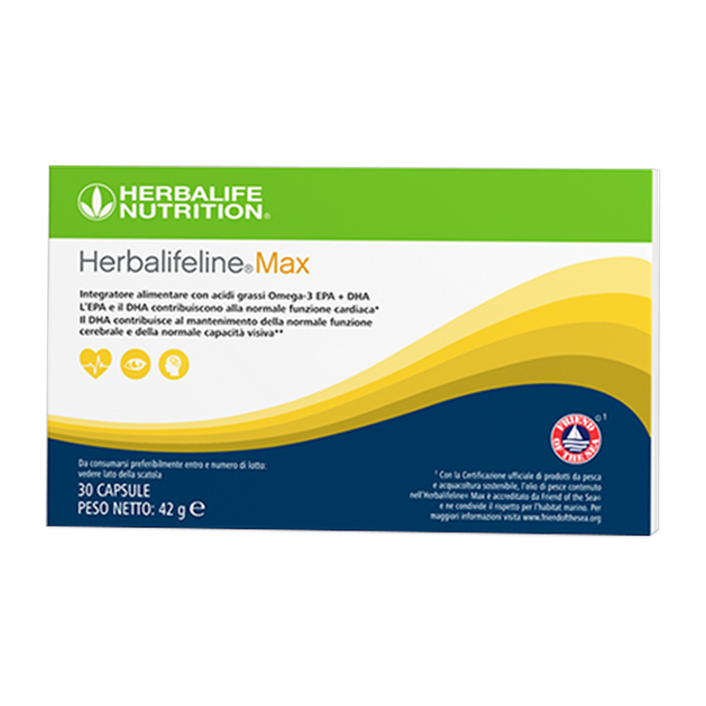 Herbalifeline Max - Integratore alimentare di acidi grassi Omega 3 (EPA e DHA